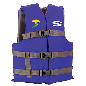 Youth Boating Vest with direct imprint on front