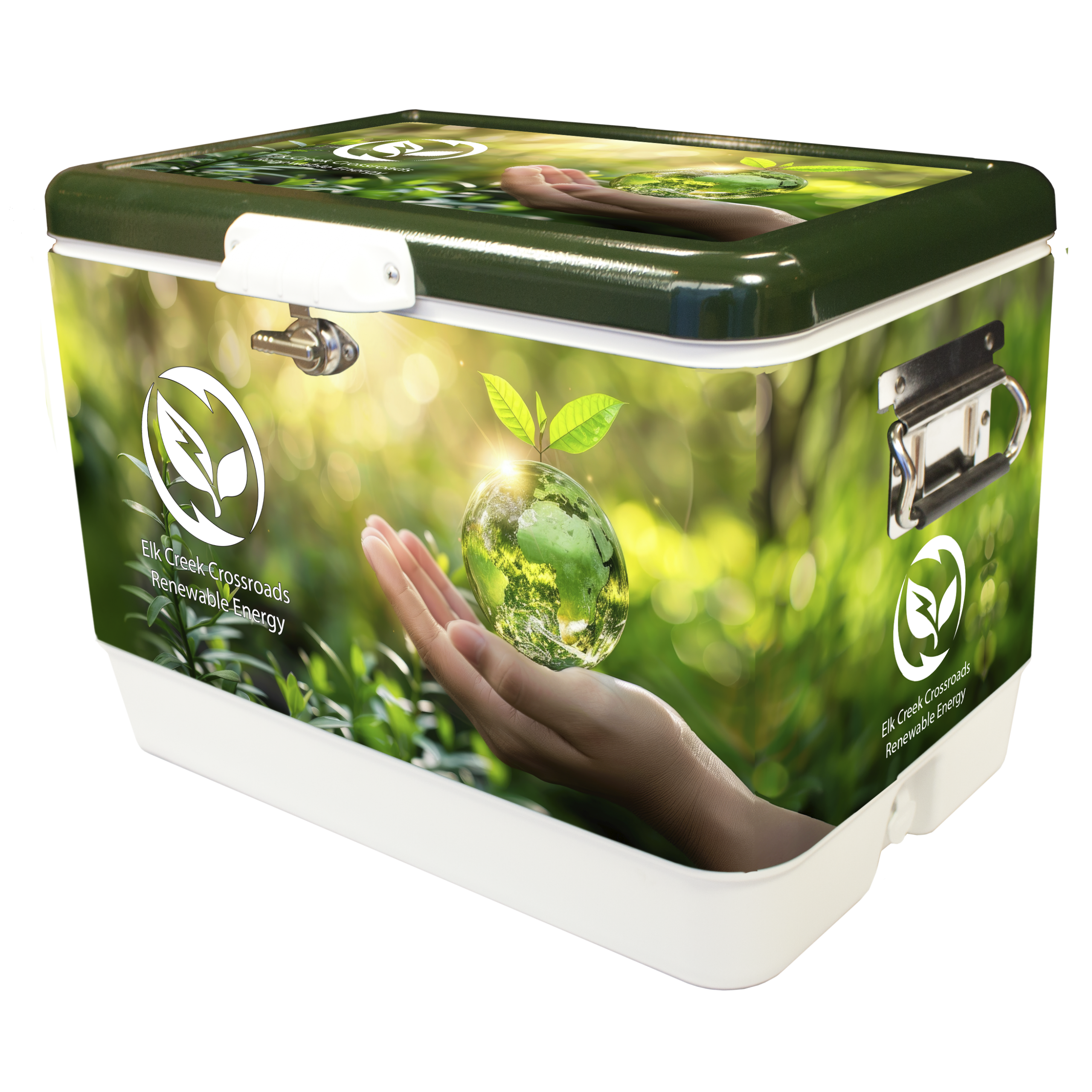 Green 54 Qt Steel Belted Cooler - Full Wrap