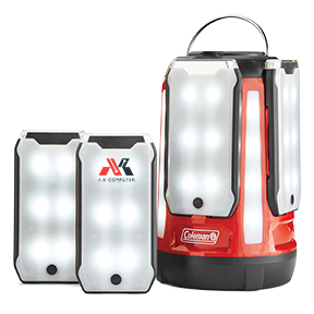 Coleman Quad Pro 800 Lumen LED Lantern with full color direct imprint on removable panel