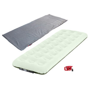Twin Slim Airbed with Pump and Stratus Fleece Sleeping Bag.