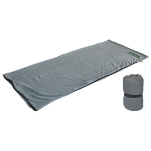 Gray Stratus Fleece Sleeping Bag with Embroidery at top right