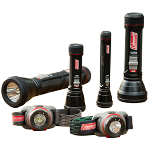 coleman flashlights and headlamps grouping