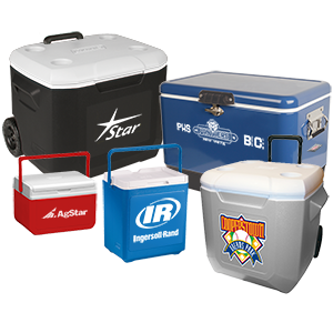 Colemant EZ-clean hard coolers collage