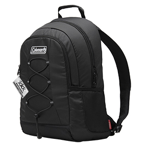 Coleman Chiller 28-Can Soft-Sided Backpack Cooler with metal placard keychain - black