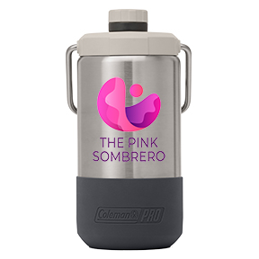 Coleman Pro 1/2 Gallon Stainless Steel Jug with full color permasticker