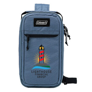 Coleman TranslatR 6-Can Convertible Soft-Sided Cooler Sling with a direct imprint on the front