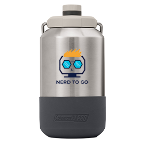 Coleman Pro 1 Gallon Stainless Steel Jug with full color permasticker