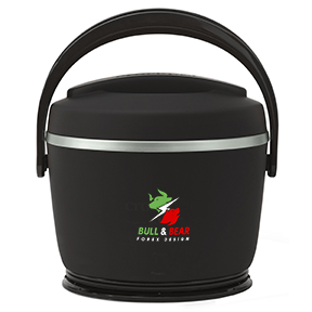 CrockPot 20-oz Lunch Crock Food Warmer in black licorice with full color direct imprint