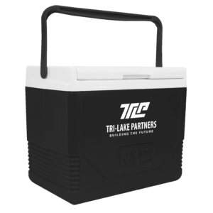 NYC 11 Quart Tropic Cooler in black with 1 color screen imprint on front