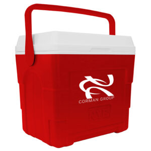 NYC 21 Quart Hawaii Cooler in red with1 color screen on front