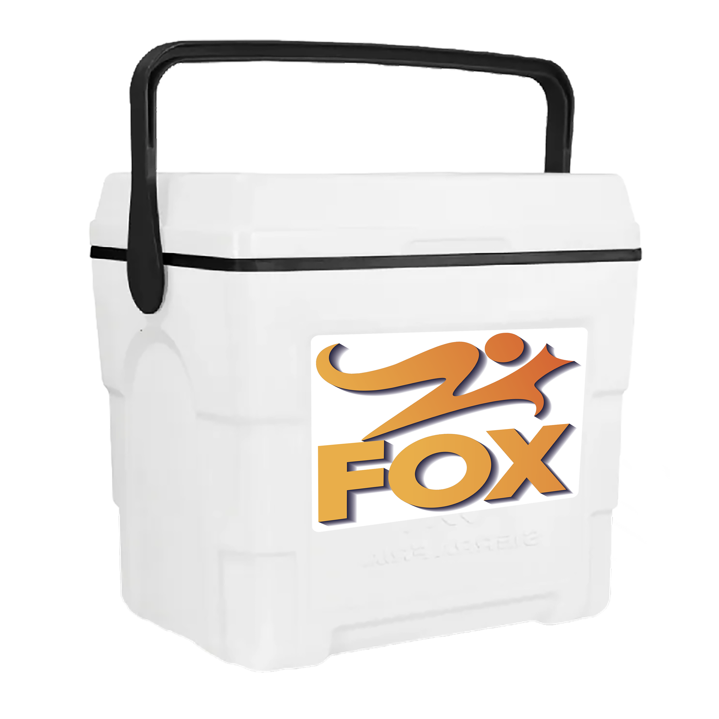 NYC 21 Quart Hawaii Cooler in white with1 color screen on front
