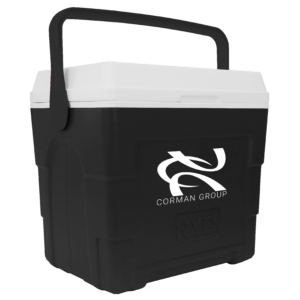 NYC 21 Quart Hawaii Cooler in black with a 1 color screen imprint on the front