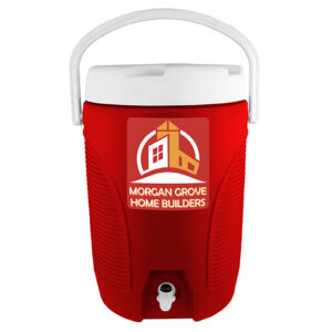 NYC 3 Gallon Atlas Beverage Cooler in red with full color decal