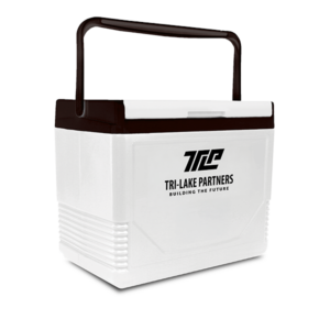 NYC 11 Quart Tropic Cooler in white with1 color screen on front