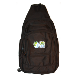 Black Soft-Sided Sling Bag with full color transfer on front pocket
