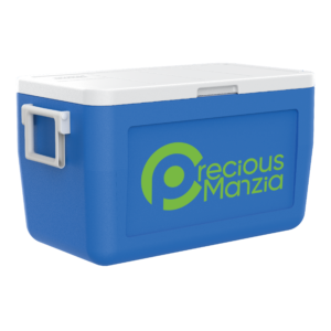 48 Quart Coleman Performance Chest Cooler in blue with 1 color screen imprint on front